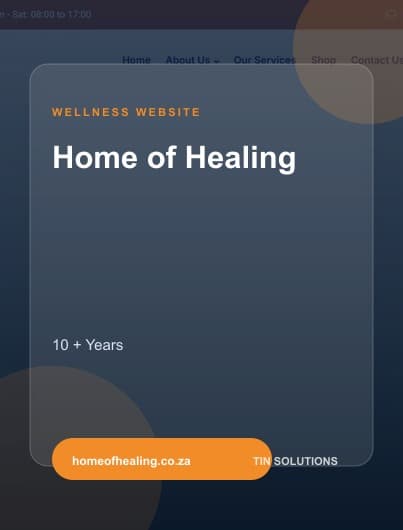 Home of Healing website project by TIN Solutions