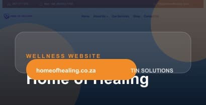 Home of Healing website detail