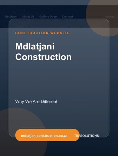 Mdlatjani Construction website