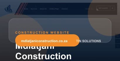 Mdlatjani Construction website detail