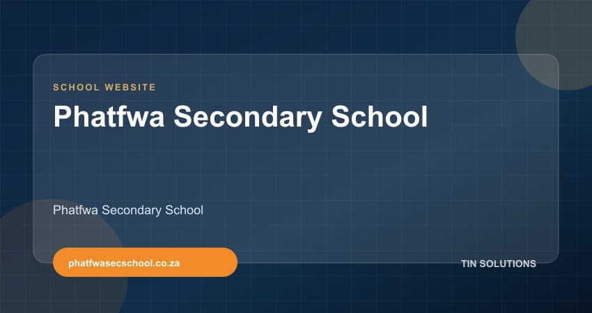 Phatfwa Secondary School project overview