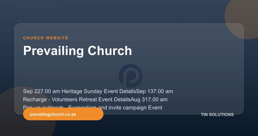 Prevailing Church project overview