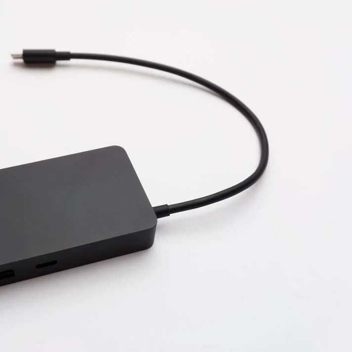 Portable external drive and cable for backing up files
