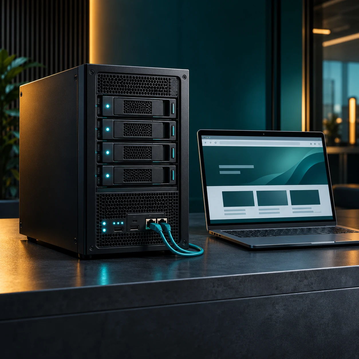 Web hosting server and business website