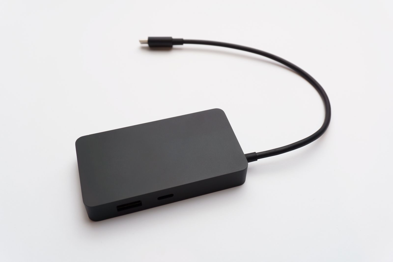 Portable external drive and cable for backing up files