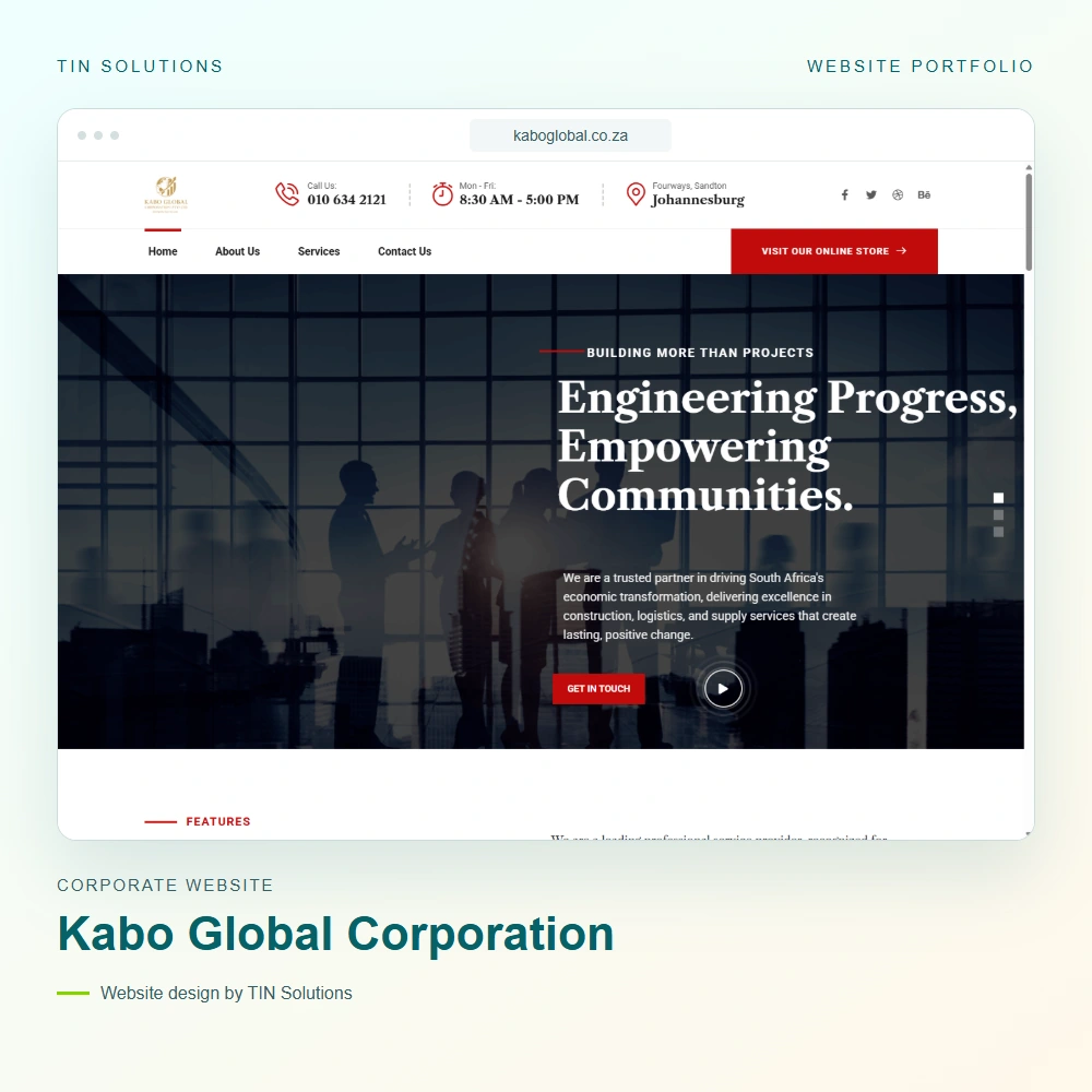 Kabo Global Corporation website project