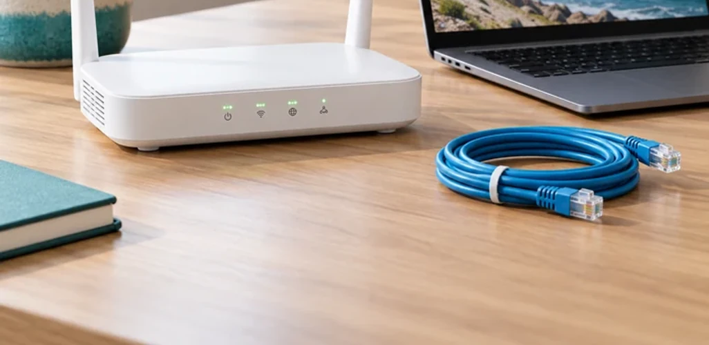 Router and laptop for everyday connectivity